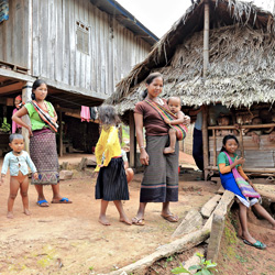 Villageois dans la réserve naturelle de Luang Nam Tha au Laos