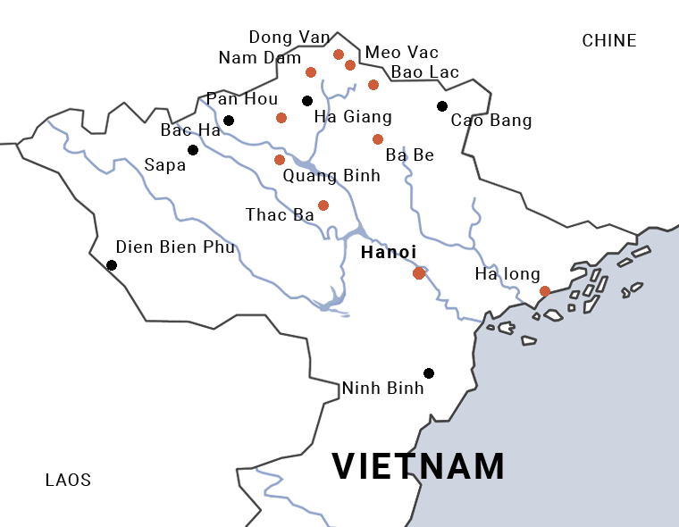Carte_vietnam_Petits_Groupes_Nord Carte du Vietnam en petits groupes au nord