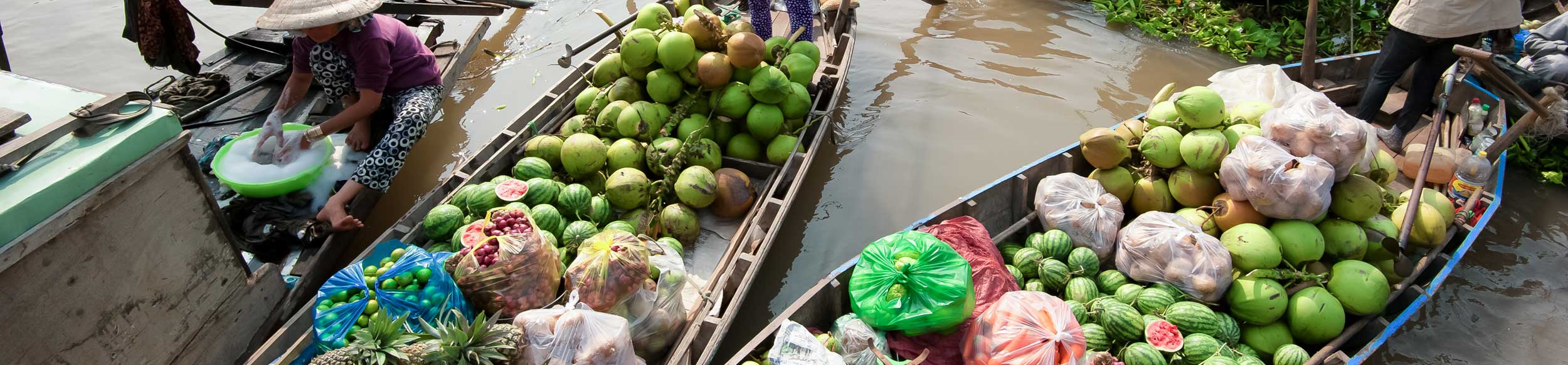 Le marché flottant à Can tho