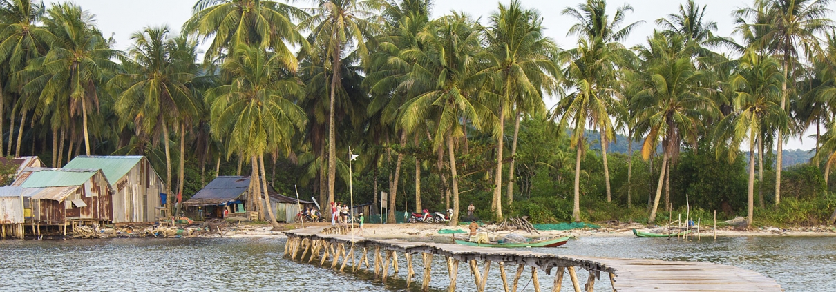 Maisons de pêcheurs sur l'île de Phu Quoc au Vietnam