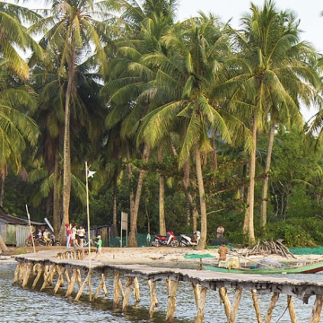 Maisons de pêcheurs sur l'île de Phu Quoc au Vietnam