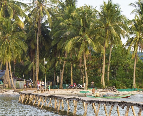 Maisons de pêcheurs sur l'île de Phu Quoc au Vietnam