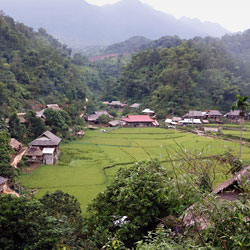 Village de Ban Kho Muong au coeur de la réserve naturelle de Pu Luong, une belle étape de trek