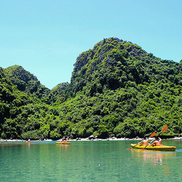 Balade en kayak dans la baie de Lan Ha