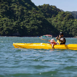 Kayak dans la baie de Lan Ha avec Perla Dawn Sails