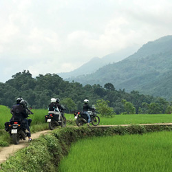 Balade à moto Royal Enfield Himalayan dans les rizières du nord Vietnam