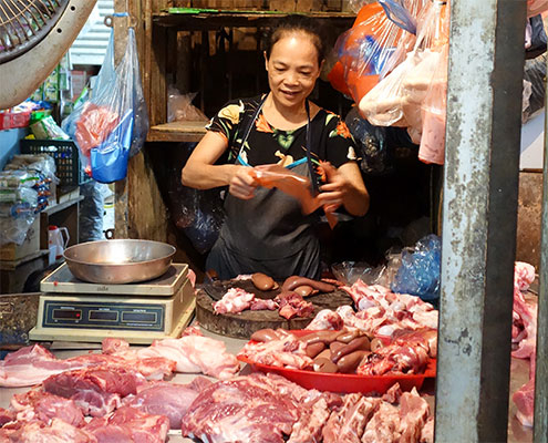 Un marché de Hanoi