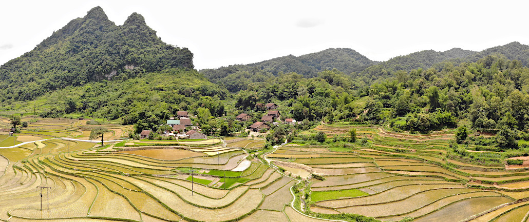 Village de Cai Bo et ses rizières dans la province de Cao Bang